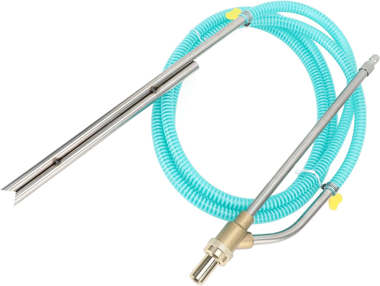 Wet Sandblaster Attachment, Pressure Washer Sandblasting Kit Efficient Stainless Steel Brass for Household (Blue)