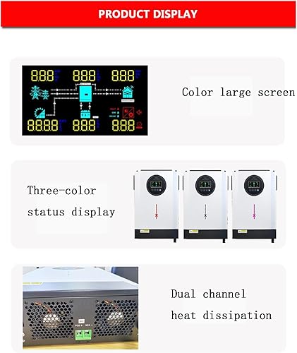 Miniatura 3 de Inversor solar de 6200 W Inversor híbrido 6.2KW48V Inversor híbrido Almacenamiento de energía doméstico y control inverso Generador fotovoltaico