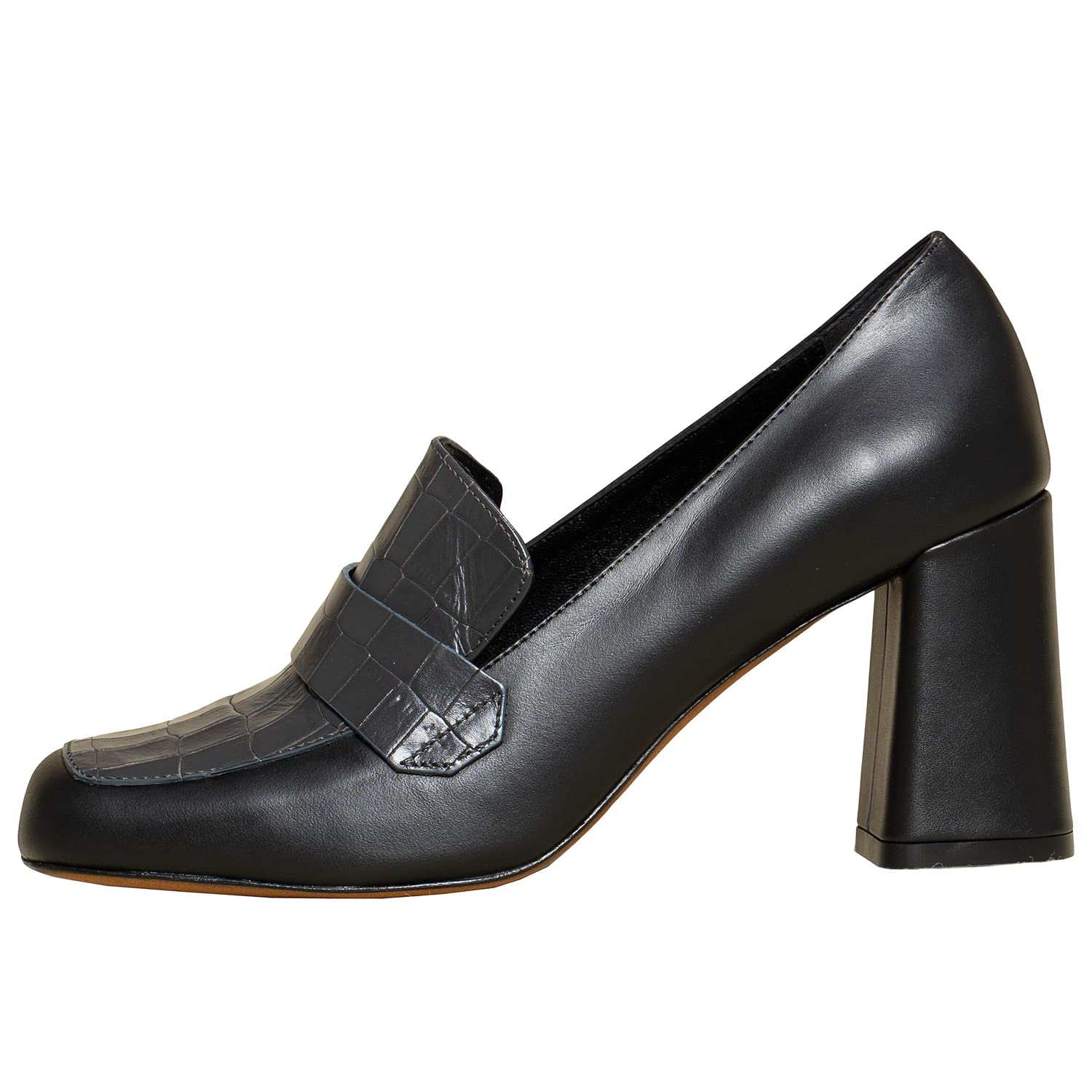 Geerta Tabi Loafers - Women's Split Toe Slip-On Shoes With Low Chunky Heel, Orthopedic Comfort For All-Day Wear