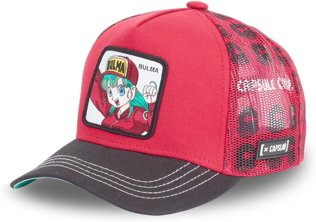 CapslabBulma Dragon Ball Z Red Black Trucker Cap