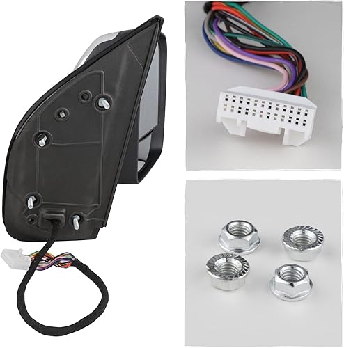 Miniatura 3 de AKKON - Se adapta a Titan Power 2017-2021 con calefacción, manual, plegable, extensible, espejo de remolque cromado con señal de giro LED + punto