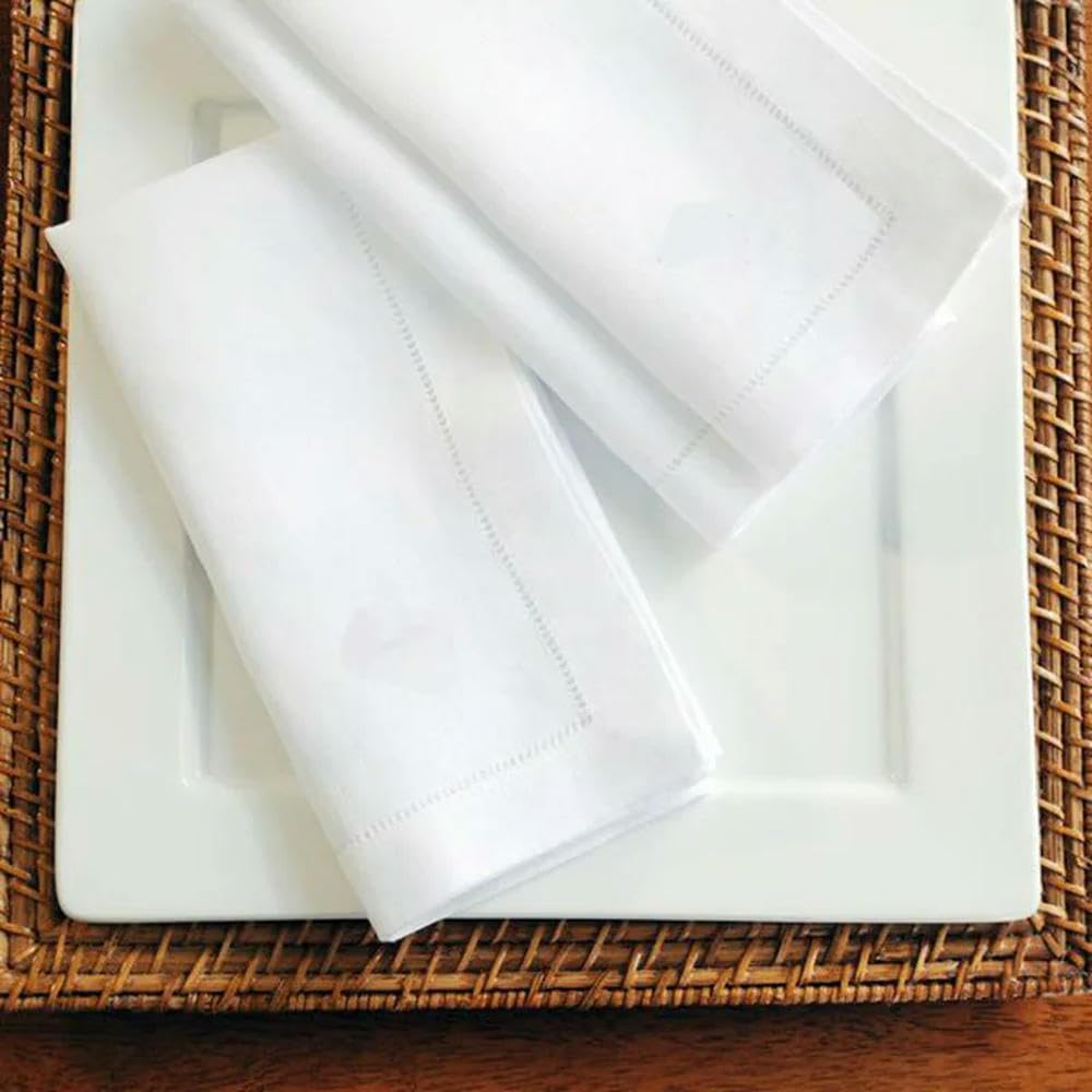 12 servilletas de Encaje Blancas para cóctel, para Fiestas, Bodas, manteles de Encaje, servilletas de Tela de algodón para cenas