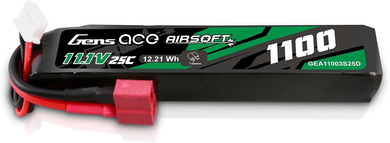 Gens ace 3S 1100mAh 11.1V 3S1P 25C bateria lipo airsoft ze złączem Deans T, do airsoftu itp