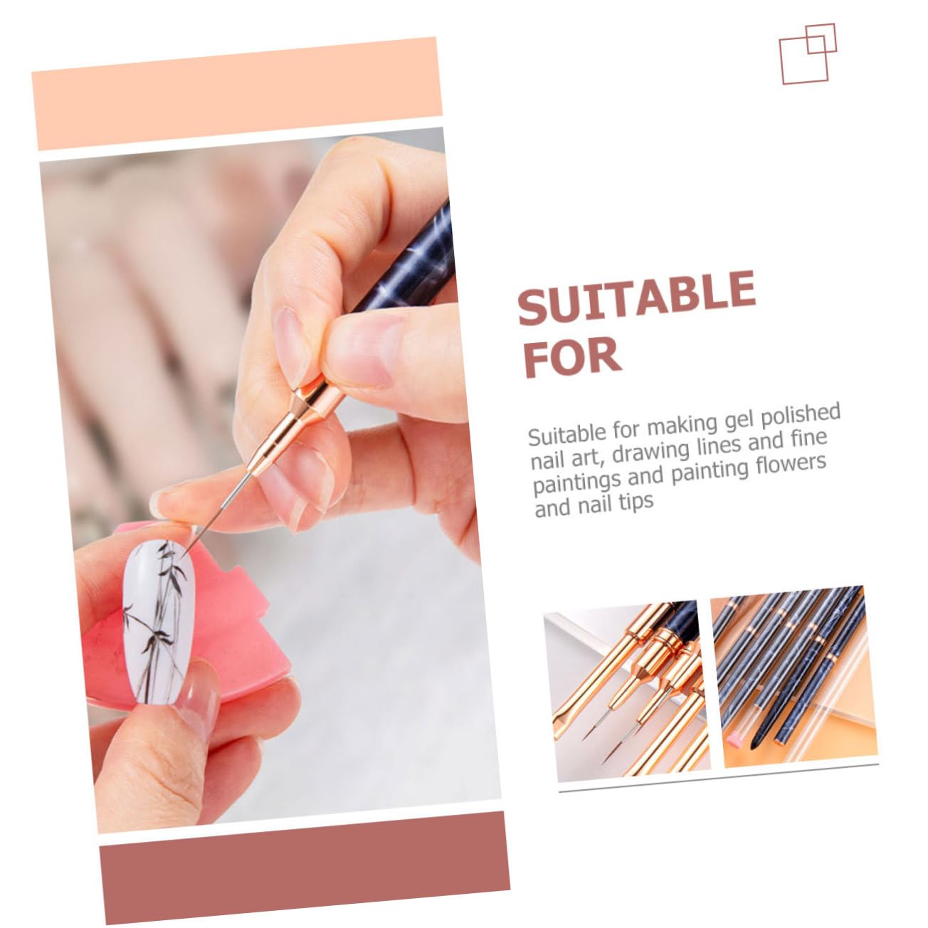 POPETPOP 15pezzi Pennelli Per Nail Art Professionale Per Disegni Unghie Pennelli Liner Per Decorazioni e Pittura Unghie Strumenti Per Manicure