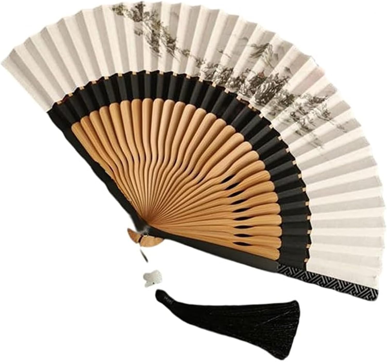 Chinese Folding Fans Hand FansHandheld Folding Fan High-end Boutique 7 Inch Handheld Fans，Summer Daily Use Folding Fan for Dance Performance Decoration Wedding Party Gift Vintage Handheld Folding Fan