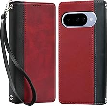 ShizukaWill Google Pixel 10 / 10 Pro Case Cover Flip Type Leather-like Case Bordeaux Red × Black 1 Piece
