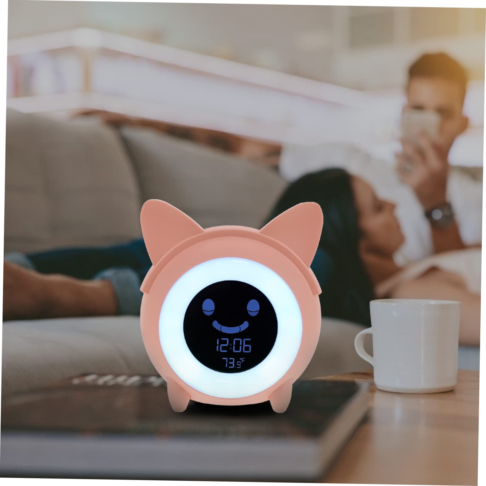 Cabilock 1juego Reloj Despertador Infantil Luz Nocturna y Diseño Creativo para Niño Niña Reloj Digital Electrónico Función De Alarma y Brillo Personalizable