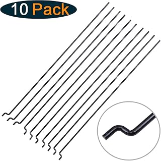 Hobbypark Î¦1.2mm x L120mm Steel Z Style Pull / Push Rods Parts for RC Airplane Plane Boat Replacement (Pack of 10)