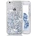 iPhone SE Case, SUPVIN Liquid Case for iPhone SE, iPhone 5S, Fashion Creative Design Flowing Liquid Floating Luxury Bling Glitter Sparkle Diamond Hard Case for iPhone SE, iPhone 5S (Silver)