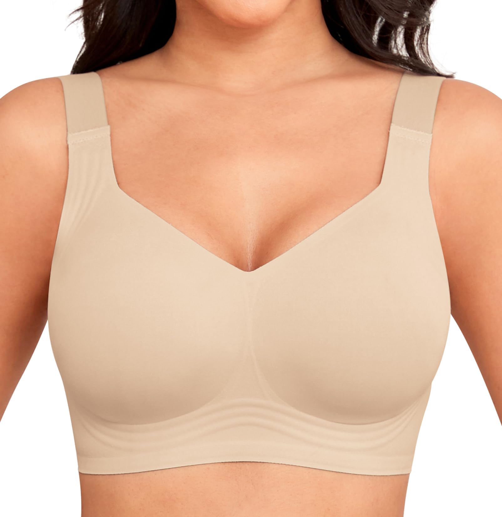 Women Wirefree Bras for Women Full Coverage No Underwire Everyday Bras Comfortable Wireless Padded Bras