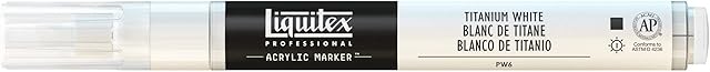 Liquitex 4620432 2-4 mm Fine Nib Paint Marker - Titanium White