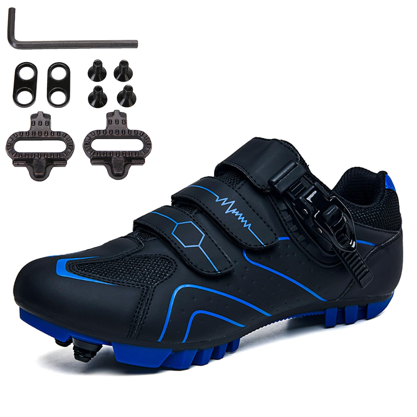 Chaussures de Cyclisme pour VTT pour Hommes Chaussures de vélo de Montagne compatibles avec des Crampons SPD à 2 Boules Chaussures de vélo de Conduite extérieure intérieure