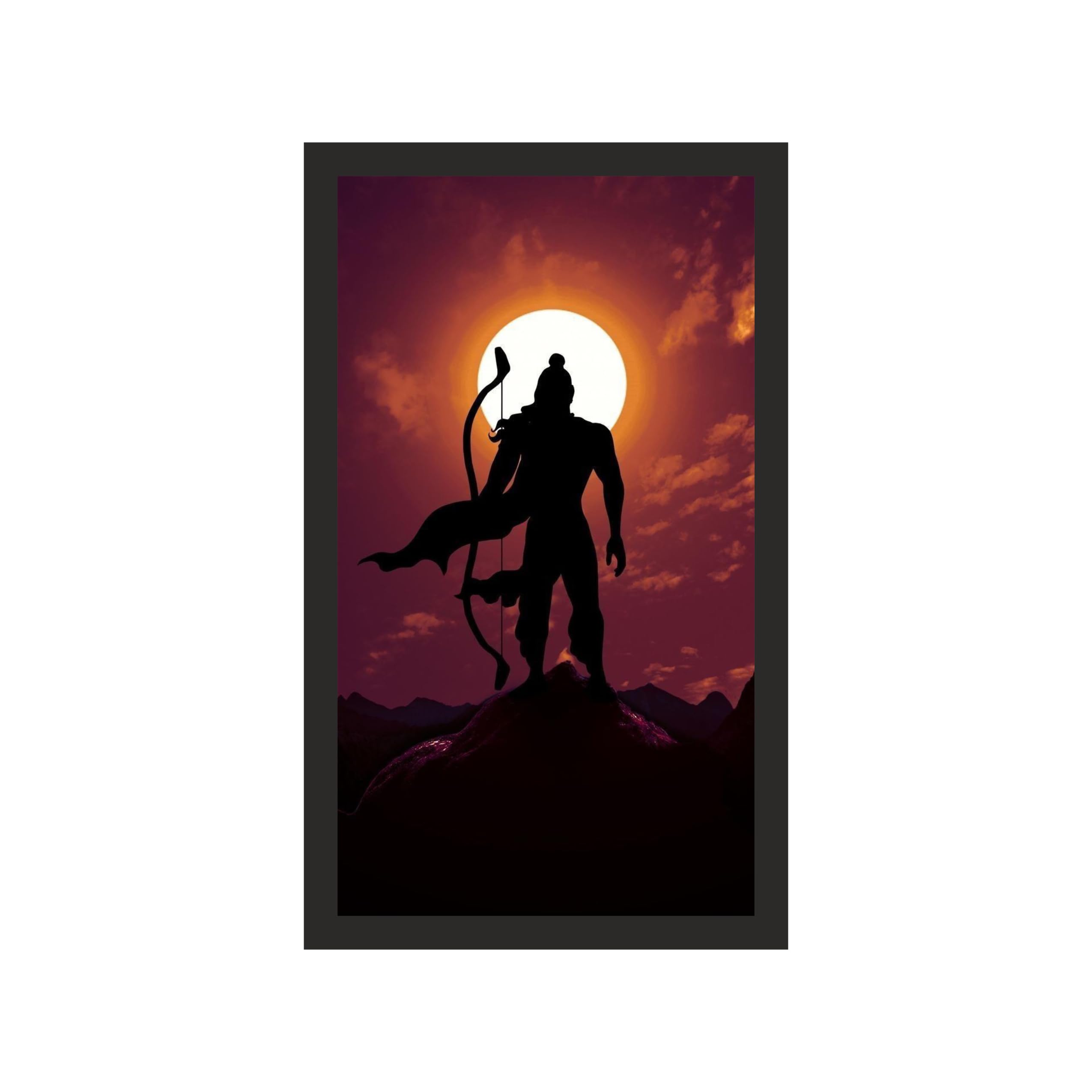 Lord Ram's Colossal Strength Framed Art, 36x60