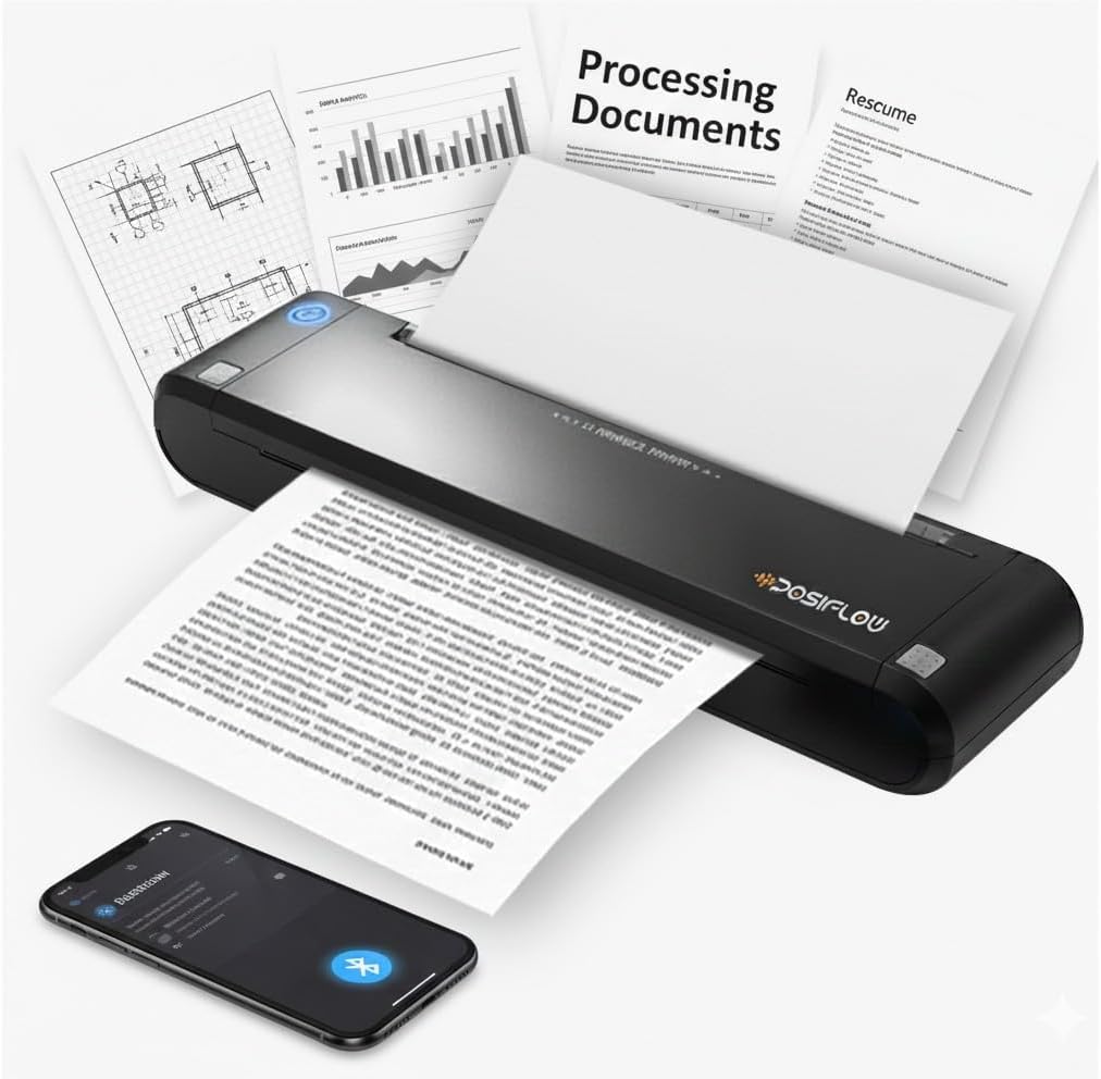 SHREYANS Professional A4 Size Mini Printer for Durable&Long Lasting Prints|Compatible with Mobile&Windows|Spot Printing of important Documents for home,office&outdoor