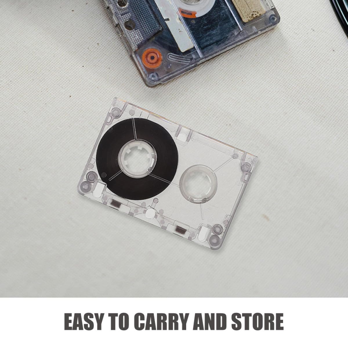 Mipcase Lot de 2 K7 Audio Vierge Mini Design de 60 en Plastique Cassettes Audio pour L'enregistrement Compactes et Compatibles et Cours de Langue