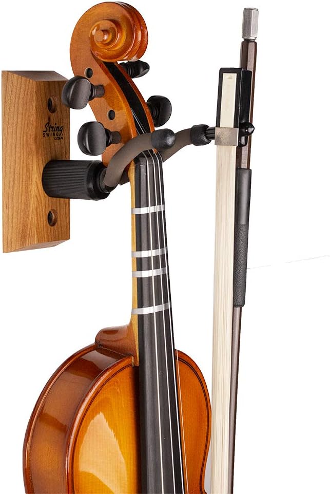 String SwingHardwood Home & Studio Hanger - for Small Violins - Cherry