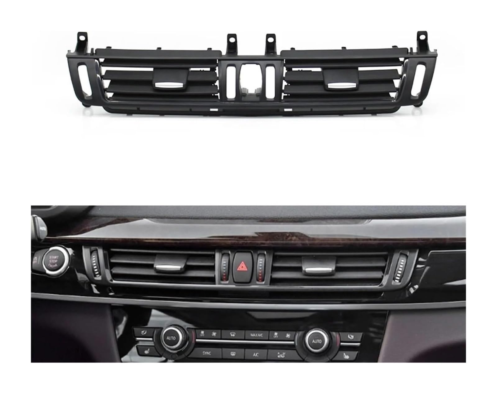 Auto Griglia Bocchette Aria Condizionata Per B&MW X5 X6 X5M X6M F15 F16 F85 F86 Cruscotto Centrale Dell'auto Pannello Di Copertura Della Bocchetta Ventilazione AC 64229253115(Middle)