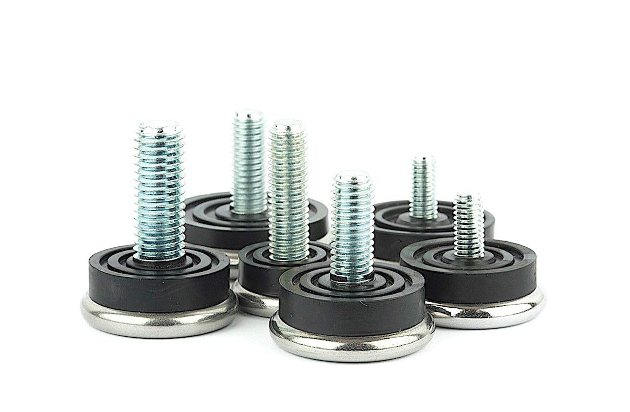 Furniture Feet Threaded Gliders Stainless Steel (Pack of 48) - Made in Germany - 23mm Diameter Base- 25mm, M8 Thread (Please See 2nd Image for Dimensions Before Purchasing) Keay Vital Parts