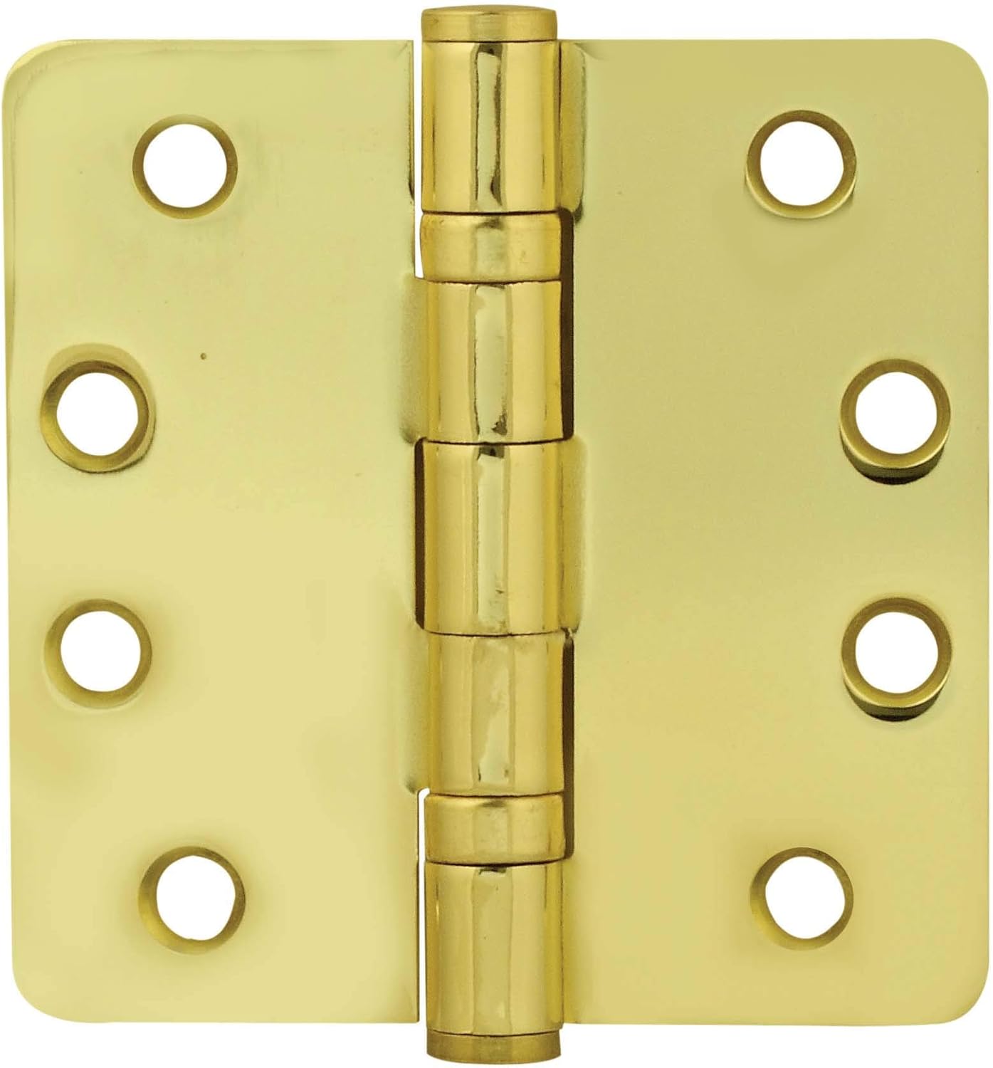 Emtek 96425 4.5" x 4.5" Solid Brass Square Corner Ball Bearing Mortise Hinge - P, Lifetime Polished Brass