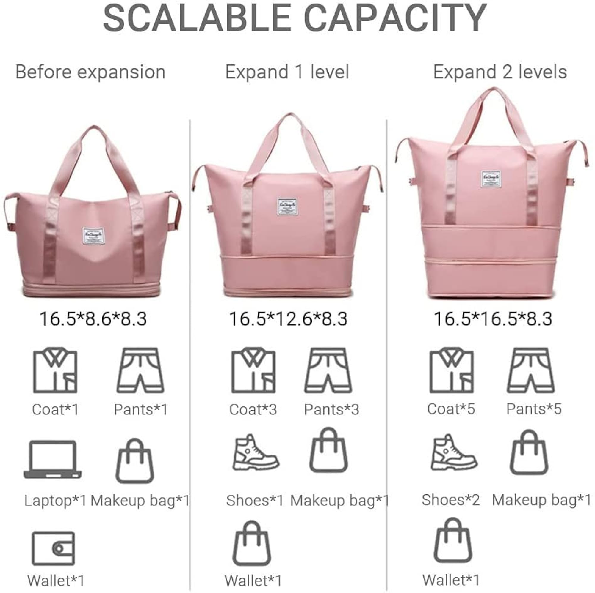 Multipurpose Travel Foldable Bag, Durable Organizer