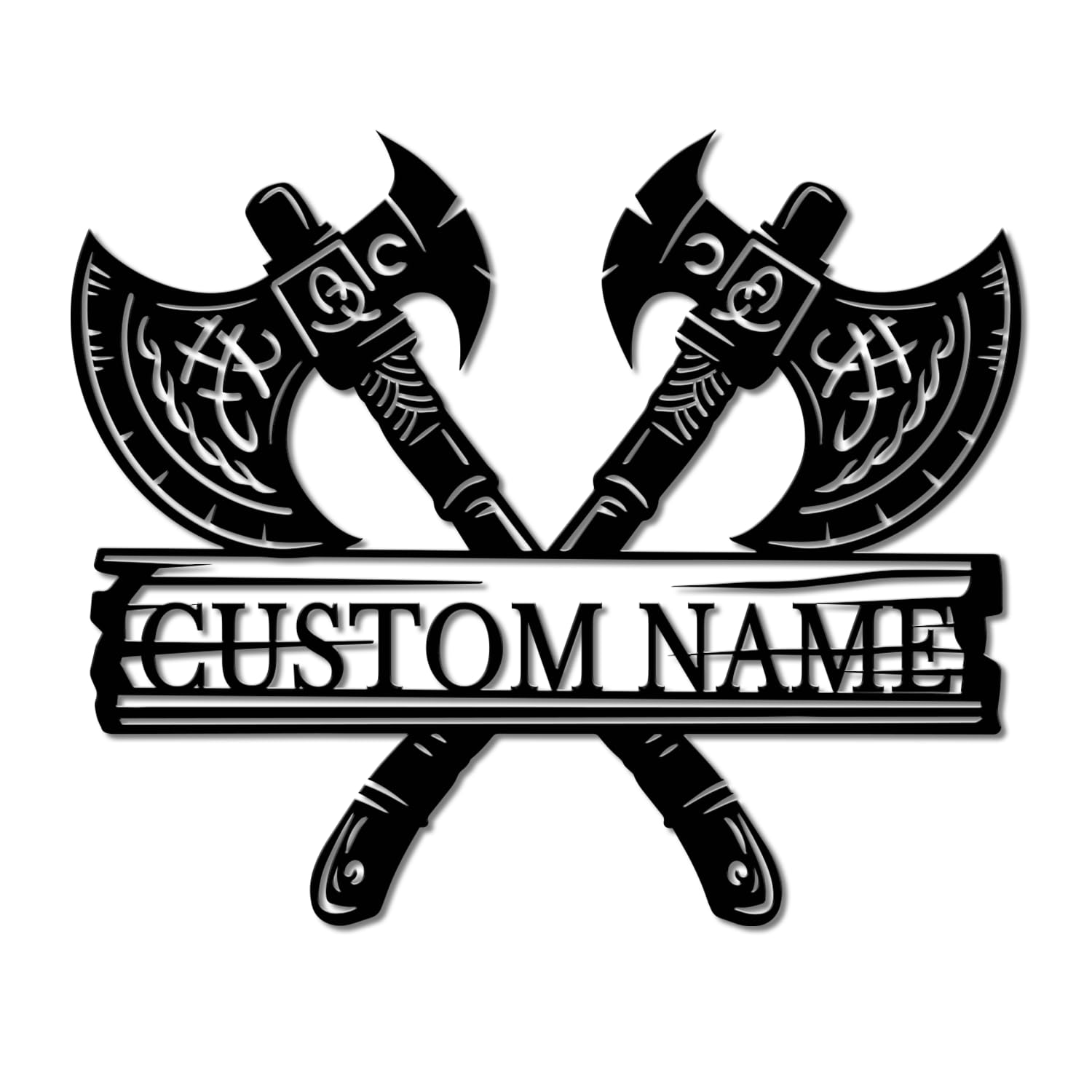Pailideart Style-3 Personalized Viking Metal Wall Art - Custom Norse Name Sign For Home & Office - Unique Scandinavian Gift For History Lovers (Style-3)