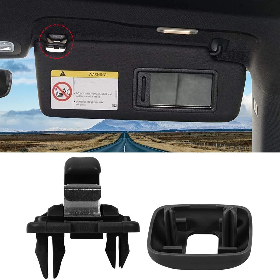 2 Ganci Per Parasole Auto PLABBDPL - Compatibili Con Audi A1, A3, A4, A5, Q3, Q5, A7, B6, B7, B8, S4, S5