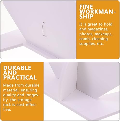 Miniatura 6 de Operitacx Estante de pared blanco de estilo nórdico, estantes flotantes para dormitorio, estante de decoración de montaje en pared