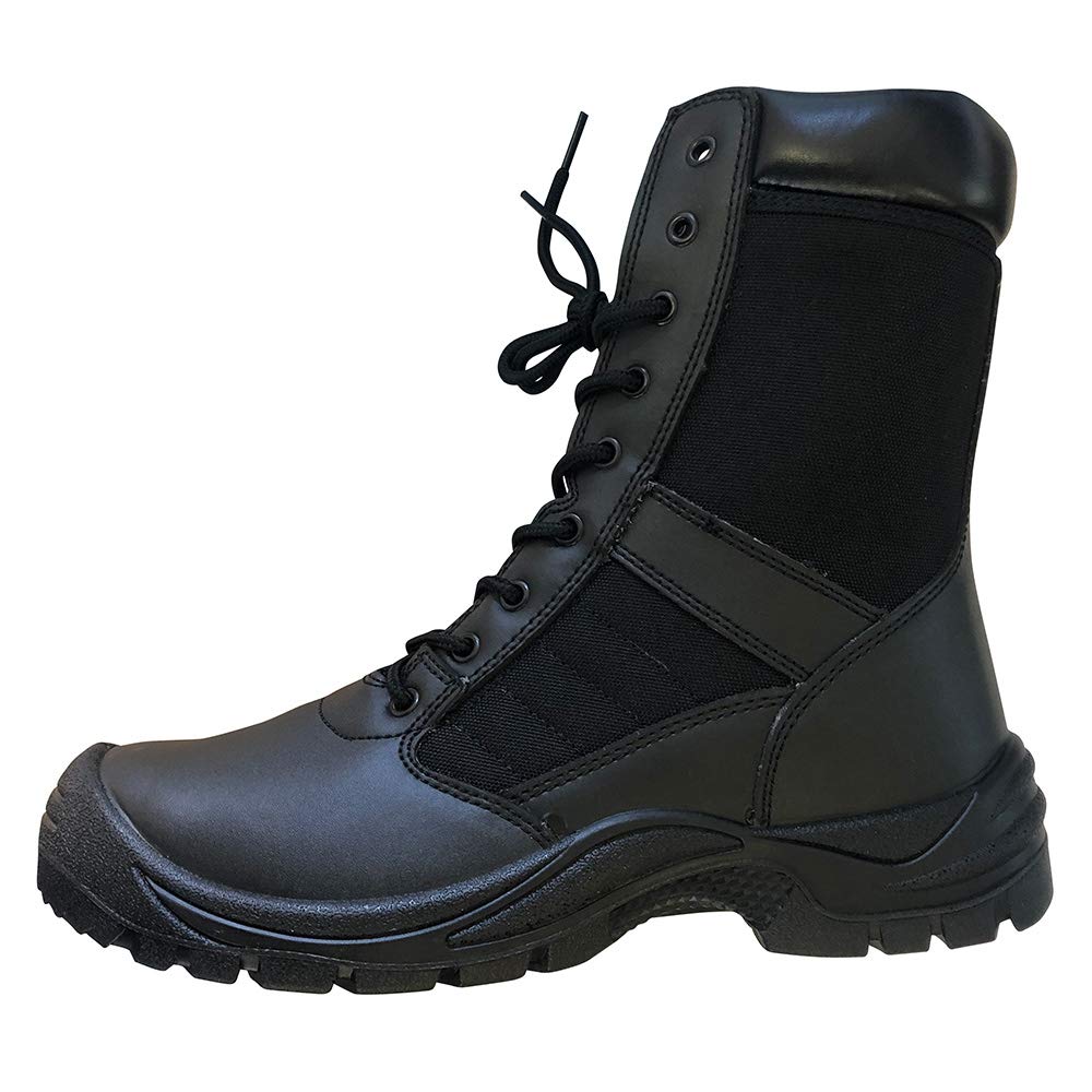 Chaussures de combat type Ranger homme haute ISO20345 fermeture latérale coque de protection pour agent de sécurité