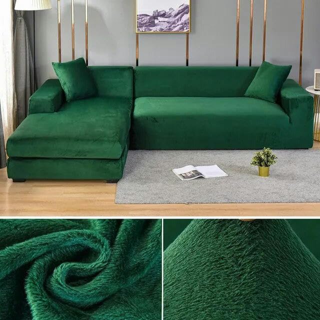 Luxe fluwelen bankhoes, elastische dikke Luxe fluwelen bankhoes, elastische dikke
