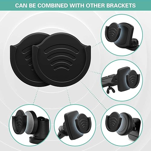 Miniatura 4 de pop-tech Soporte de agarre para automóvil para soporte de teléfono, paquete de 2 soportes para teléfono para usuarios de agarre plegablemontaje de