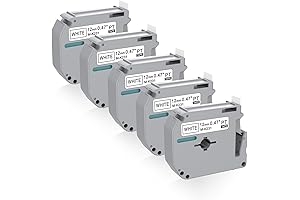5 X M-K231 Label Tape Replacement for Brother Label Maker Tape