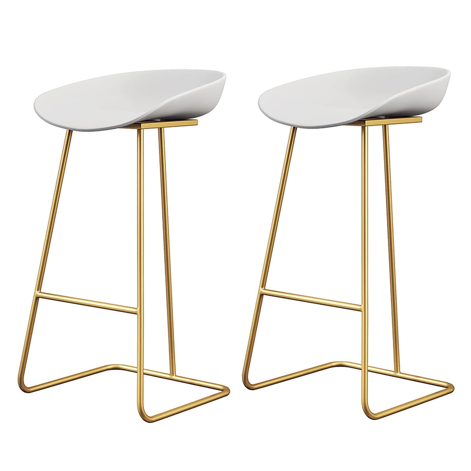 Chaises avec cadre en métal et assise blanche lot de 2