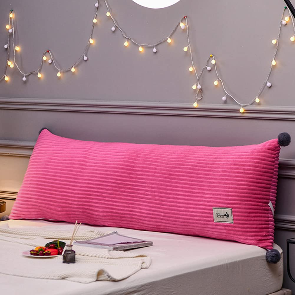 YUR Non-Slip Bedside Backrest Headboard Cushion for Bed/Sofa/Couch with Fixing Ties,Tatami Back Bolster Support Reading Pillow,Removable Cover
