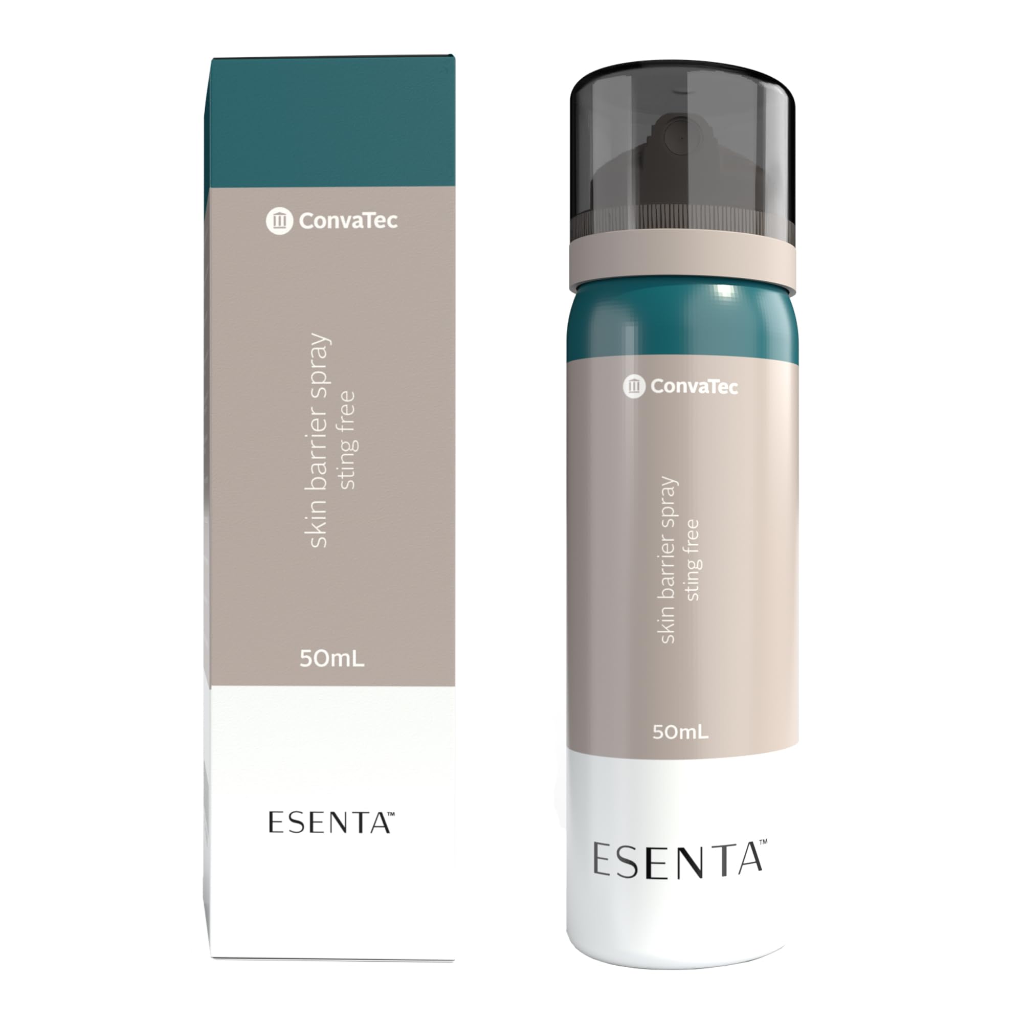 ESENTA Hautschutz-Spray 50 ml - schützt die Haut in der Nähe von Stomata und Wunden - trocknet die Haut nicht aus - ideal für den täglichen Gebrauch zur schnellen Anwendung - Herstellung ohne Latex