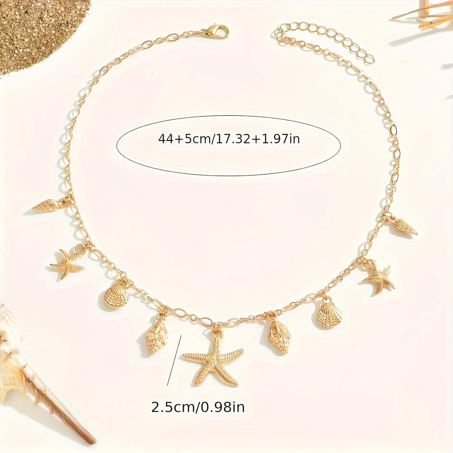 Aonklot Gold Starfish Charm Necklace for Women Star Shell Turtle Pendant Simple Chain Summer Beach Accessories Jewelry Gift - Image 6