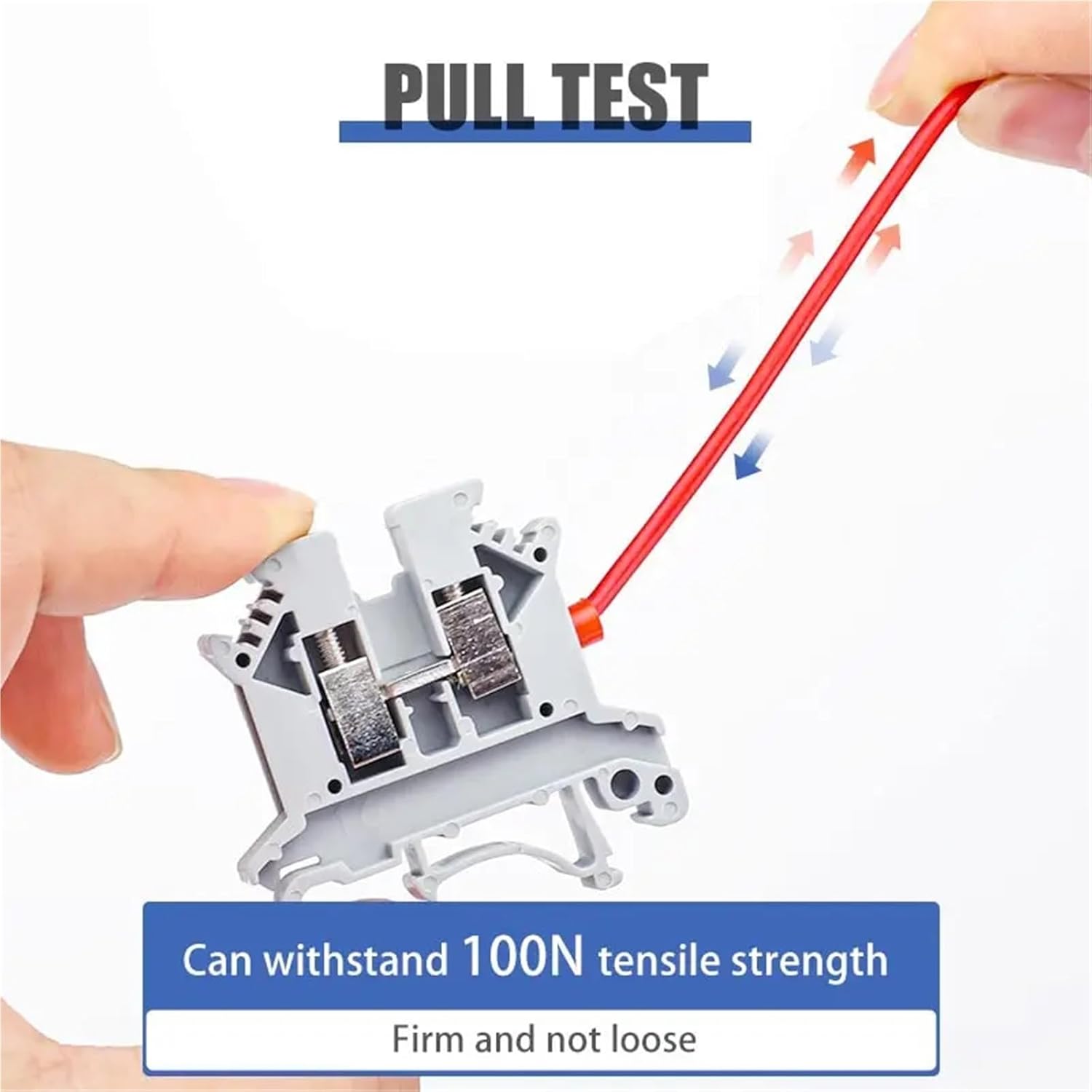 10/100pcs 7 Colors DIN Rail UK2.5B Terminal Block Clamp Connector 800V 32A UK-2.5N 2.5mm Square Universal Screw Connectors(Blue,100pcs)