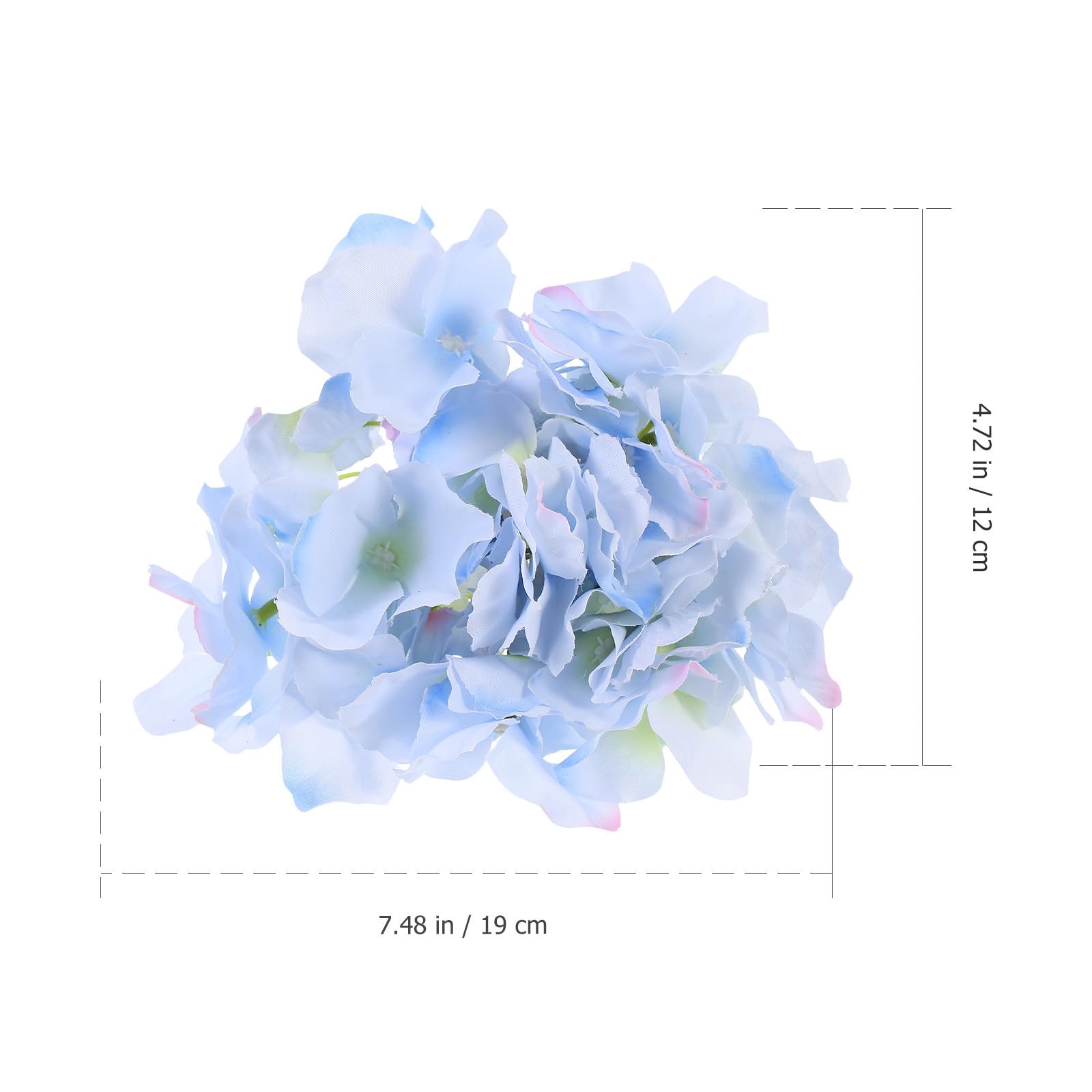 POPETPOP 18 Piezas Flor de Hortensia Artificial de Seda Azul