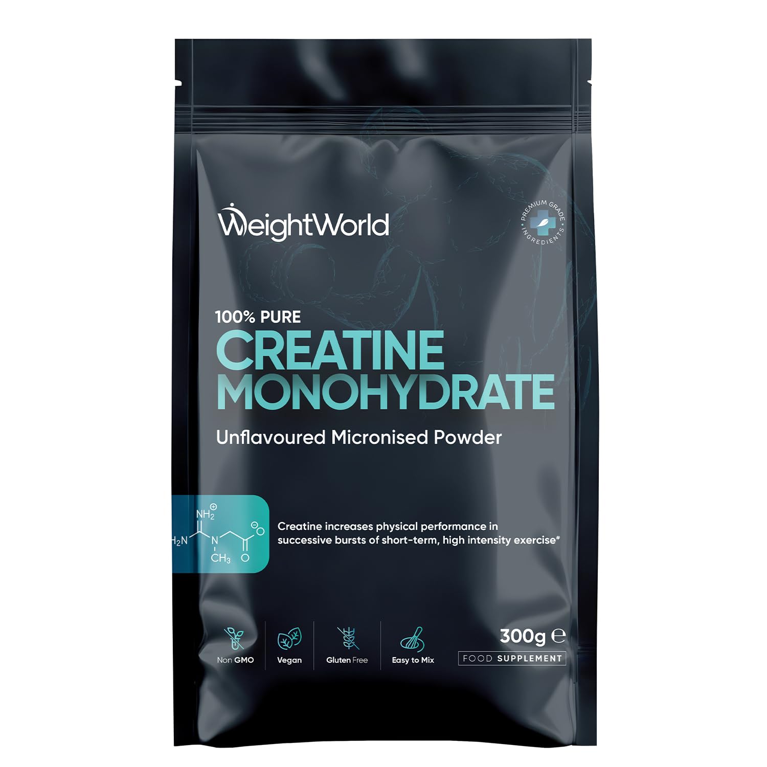 Creatine Monohydrate Powder 300g - 100 Servings - 3+ Months Supply