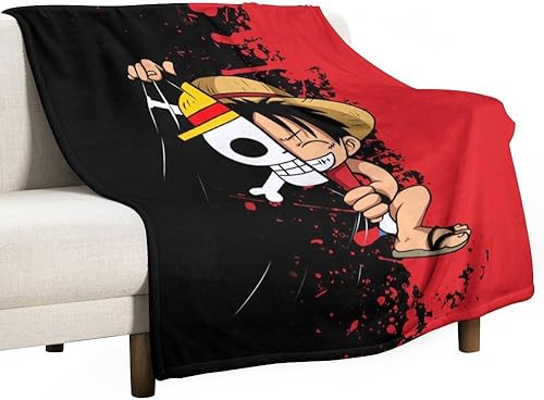 Manta de anime  Manta de franela suave de forro polar, cálida y cómoda, colcha para cama, sofá, oficina, viajes, 50 x 60 pulgadas