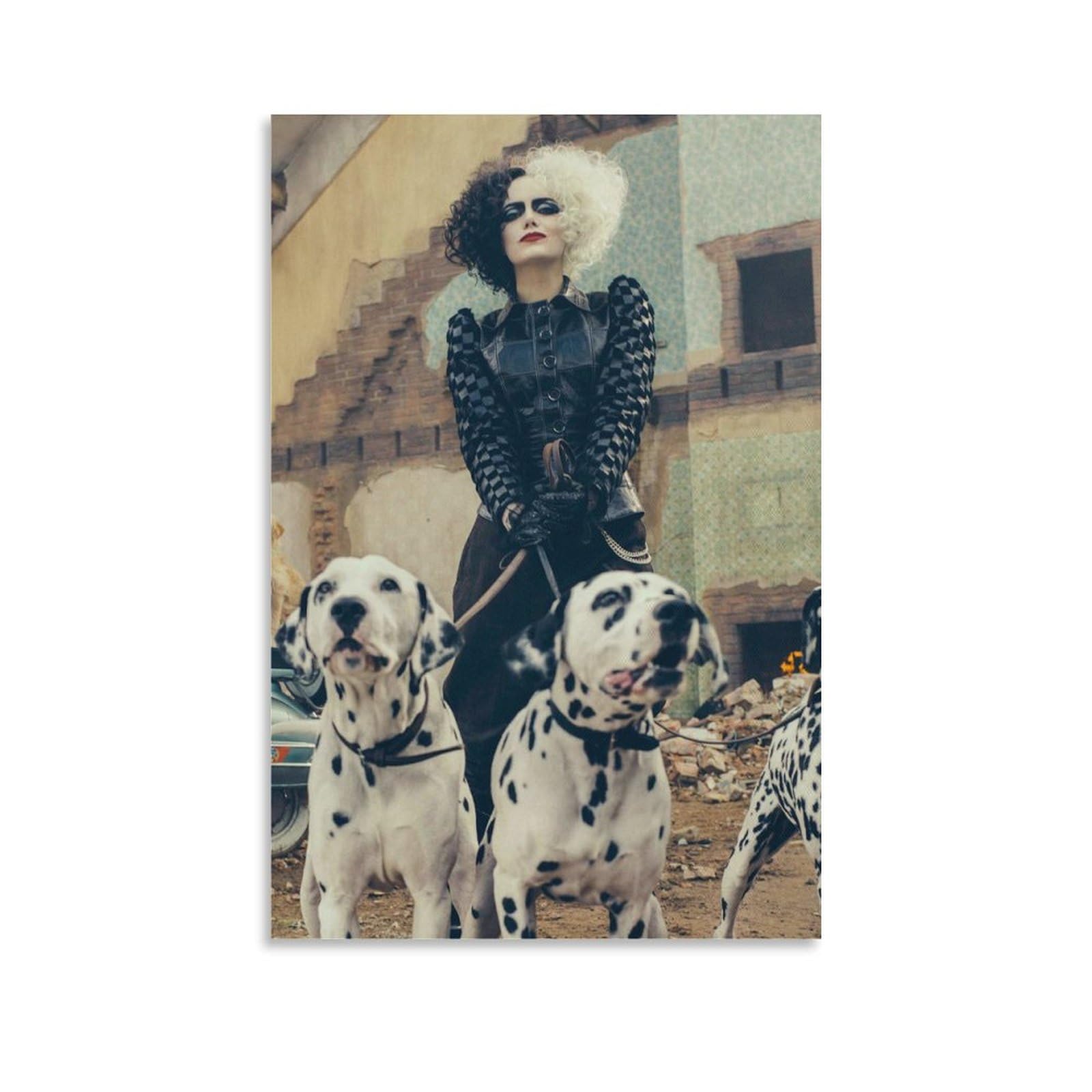 Amazon.co.jp: エマ・ストーンさん 映画クルエラdogポスター 絵画