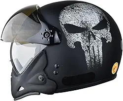 Capacete Peels F21 Caveira Justiceiro Custom Queixeira Fosco