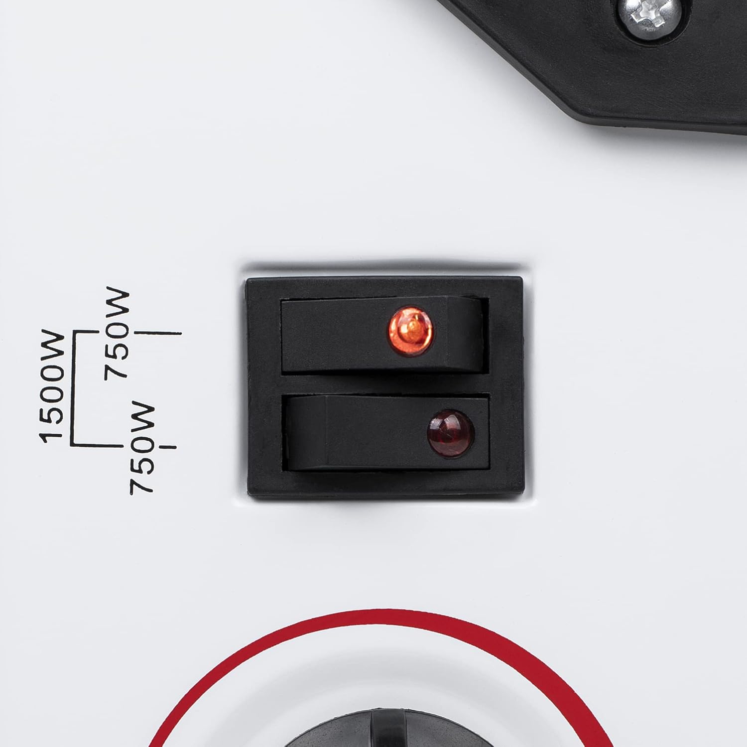 Close-up of Tristar KA-5911 power switches