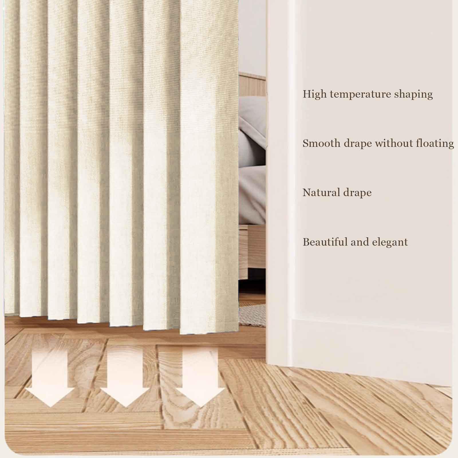 Separador magnético de habitación con barra telescópica, pantalla de privacidad plegable con aislamiento térmico para sala de estar y cocina (150 x 200 cm), ideal para ducha y separación de espacios