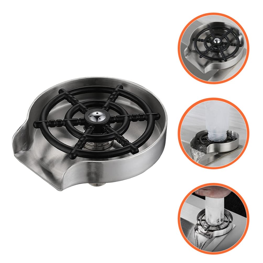 DOITOOL Grifo de vidrio para fregadero, lavadora de botellas, lavadora de tazas de alta presión, accesorios de bar, enjuaga los residuos en segundos para fregadero de cocina