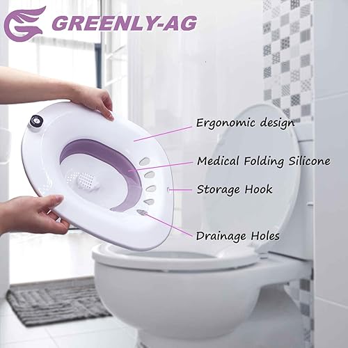Miniatura 6 de G GREENLY-AG Baño eléctrico para hemorroides con burbujeador de aire y alivio manual calmante para cuidado posparto, dolor de hemorroides y próstata