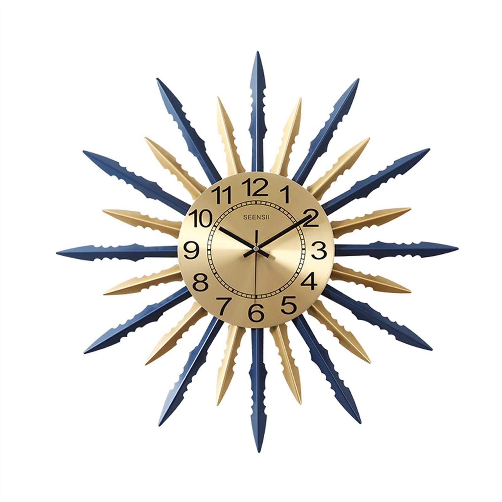 MYUYEE Modern Handmade Metal ation Wall Clocks Bedroom Living Room Classroom Office Mute Clocks Iron No Ticking Clock Wall Clocks for Living Room