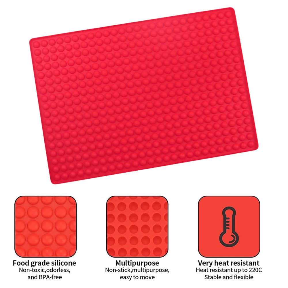2 Tapis De Cuisson Silicone Pour Chien - Moule Biscuits Hémisphérique Friandises Animaux