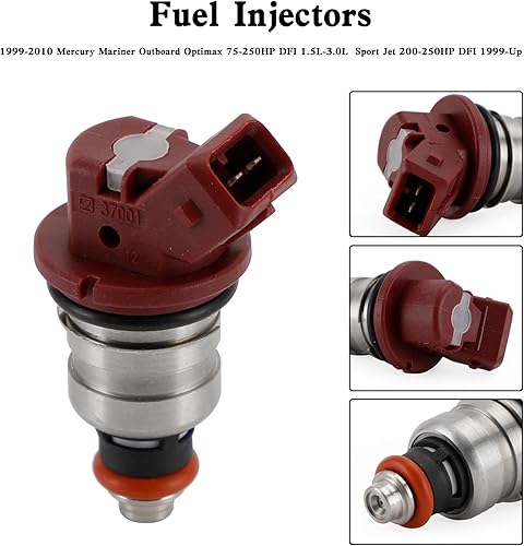 Miniatura 6 de Frezon 1 inyectores de combustible aptos para Mercury Mariner fuera de borda Optimax 75-250HP DFI 1.5L-3.0L 1999-2010, DFI 200HP 1999, Mariner 115