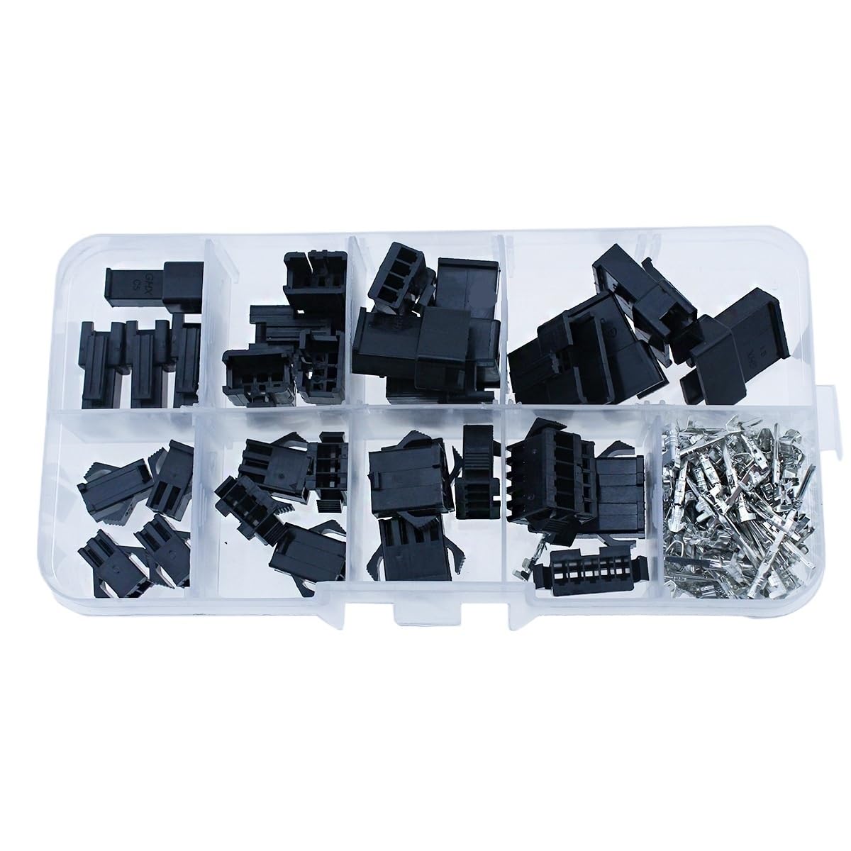 200 Stück 2,54 mm Pitch 2/3/4/5-polige Steckverbinder, Stecker und Buchse, Steckergehäuse, Stiftverbinder, Crimpklemmen-Adapter