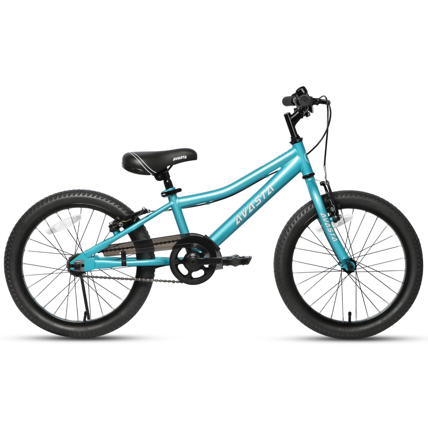 AVASTA Bilbo Vélo pour Enfants 18, 20 et 24 Pouces pour garçons et Filles âgés de 5 à 14 Ans, avec Guidon et Selle réglables, Deux Freins V-Brake et Une béquille, Disponible en Plusieurs Couleurs